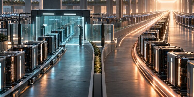 Parallel lanes of AI accelerator hardware split between an independent inspection gate and an open high-speed path